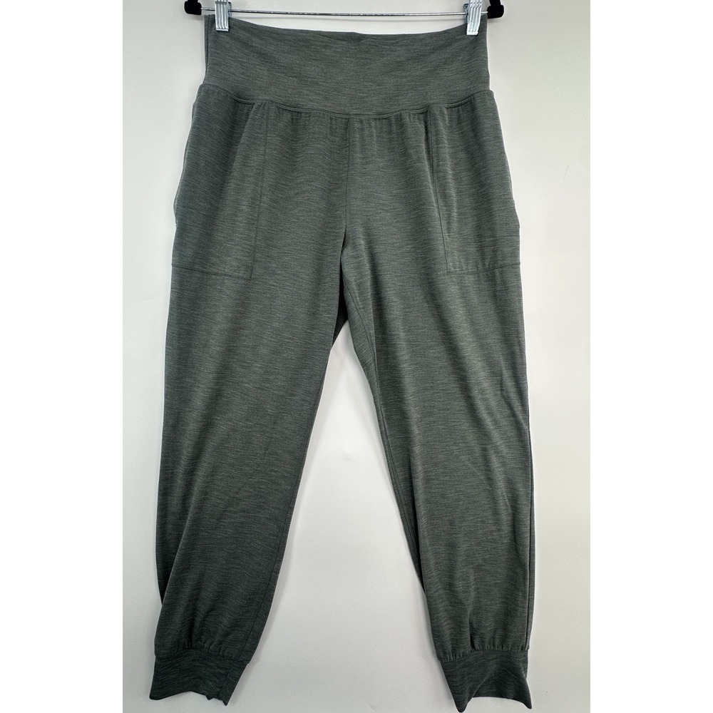 Athleta Salutation Jogger Powervita Green Heathered Yoga Pants 531288 Women's L